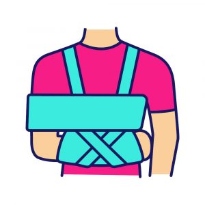 shoulder sling to immobilise